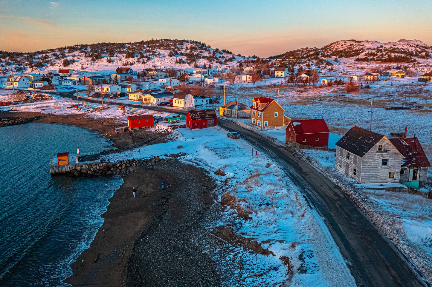 Experience the tranquil beauty of a Jenkins Cove sunset